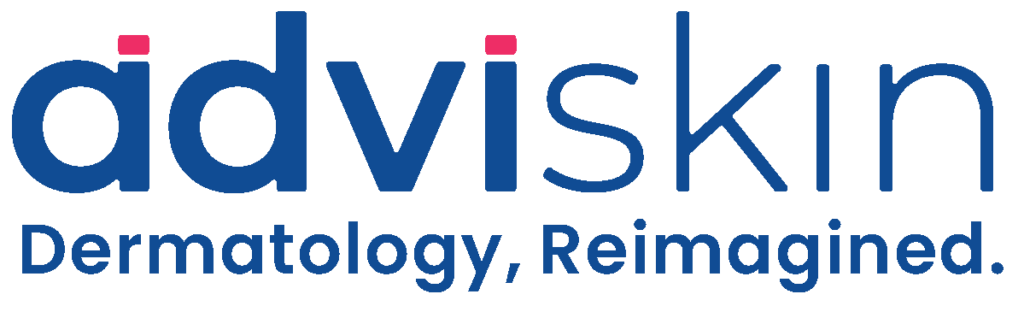 Adviskin logo with tagline: Dermatology, Reimagined.