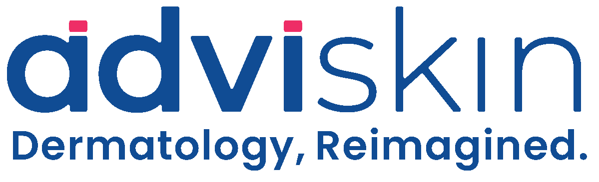 Adviskin logo with tagline: Dermatology, Reimagined.